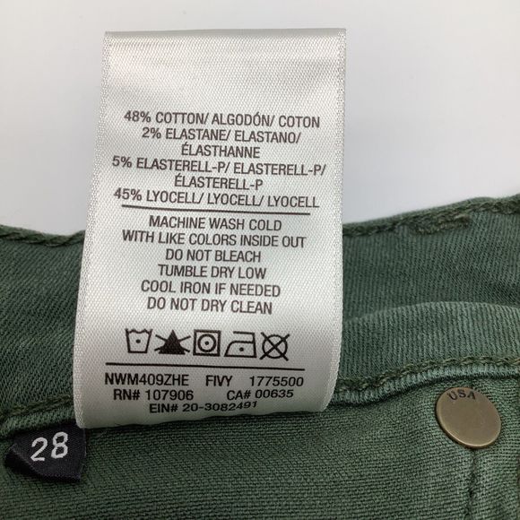 Hudson Womens Natalie Super Skinny‎ Jeans Green Size 28 - Picture 8 of 8